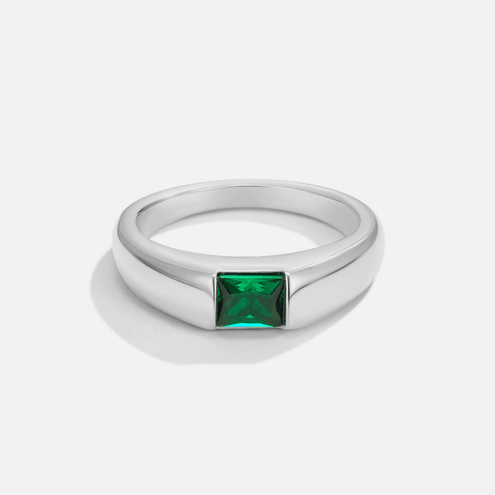 “Emerald & Silver Ring”