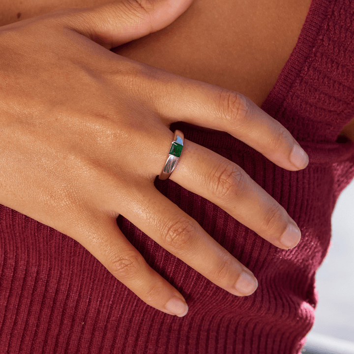 “Emerald & Silver Ring”