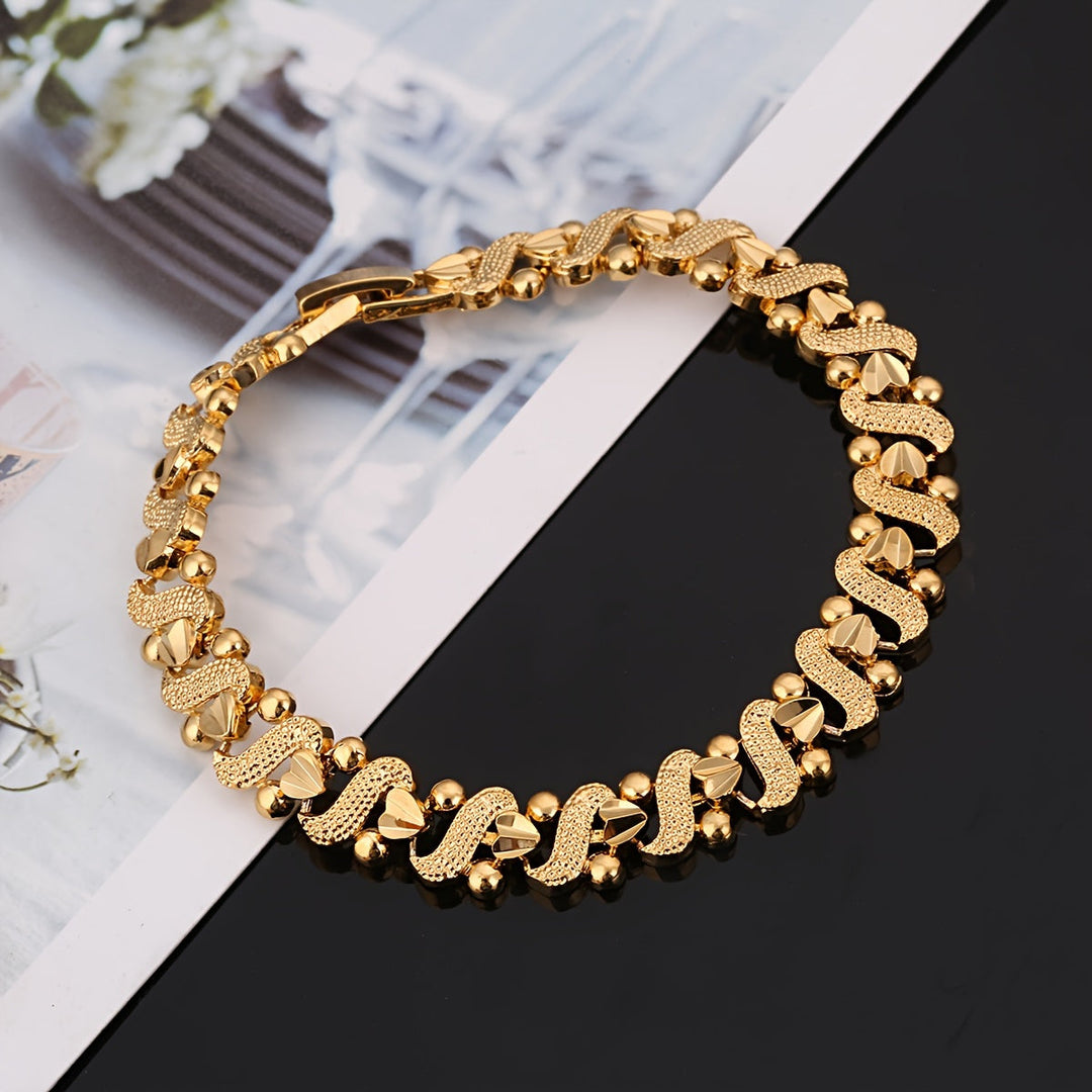 Bracelet Ondulé Orné Lily | Or