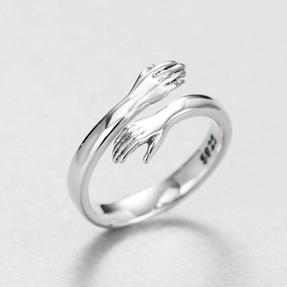 Luna™ | Bague Ajustable Hug Élégante en Argent