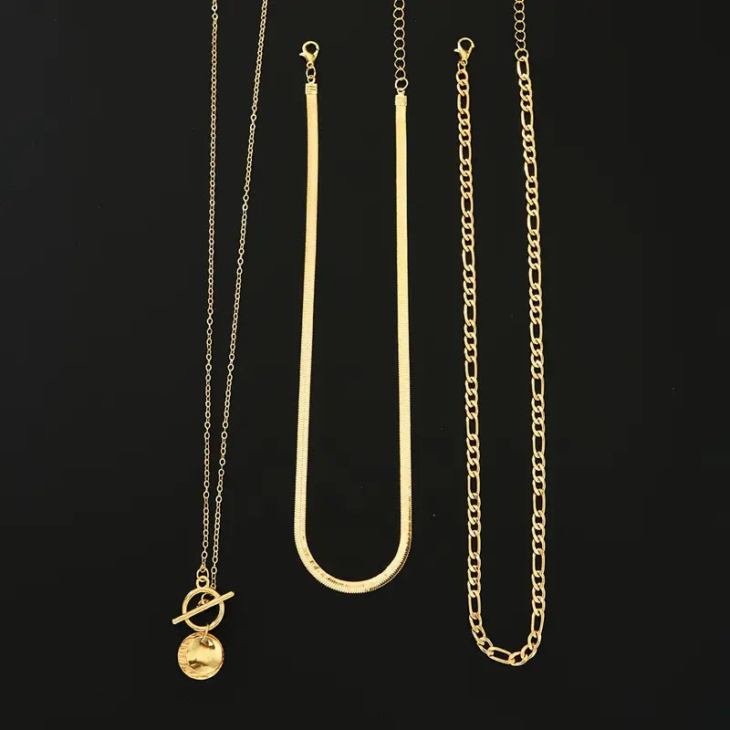 Collier superposé en pièces texturées Savira | Or