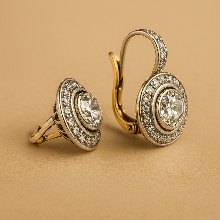 Luna™ | Boucles d'oreilles vintage ornées de zirconia en argent