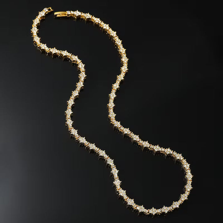 Collier de Tennis Classic Cluster | Or