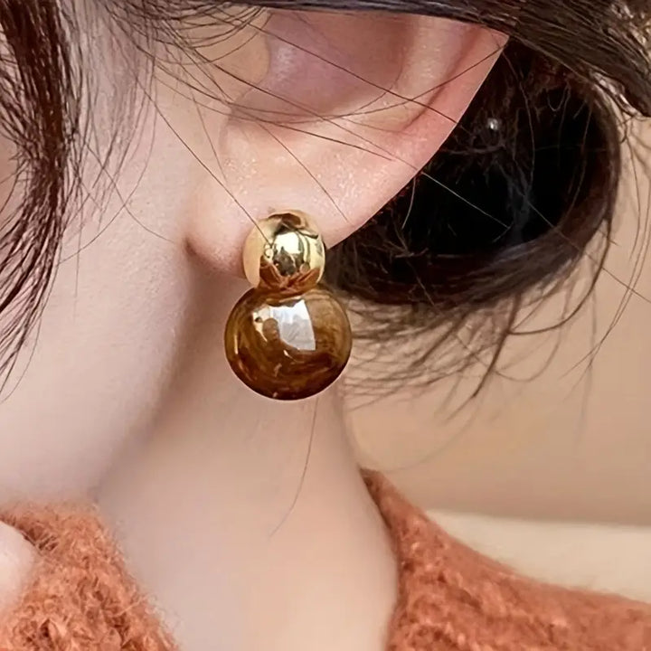 Boucles d'oreilles goutte Amber d'Aurélie | Or