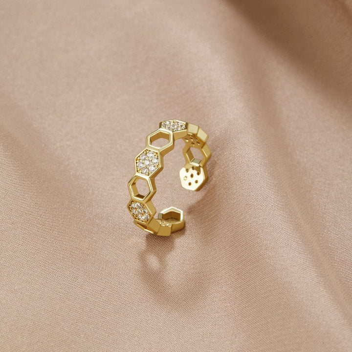 Abeille - Ring in Gold and Crystal