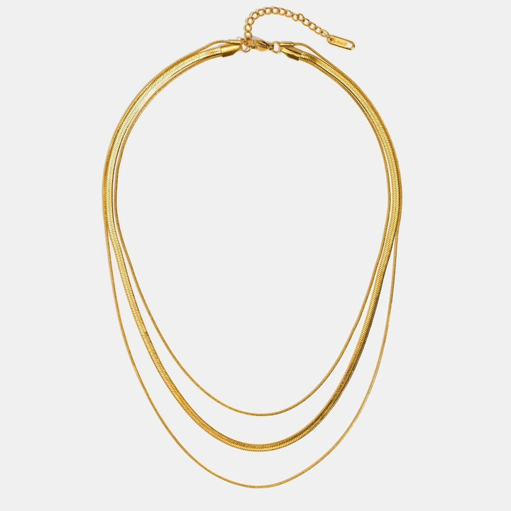 Luna™ | Collier Multistrat Doré avec Chaîne Élégante