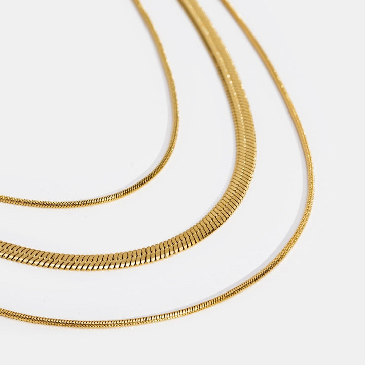 Luna™ | Collier Multistrat Doré avec Chaîne Élégante