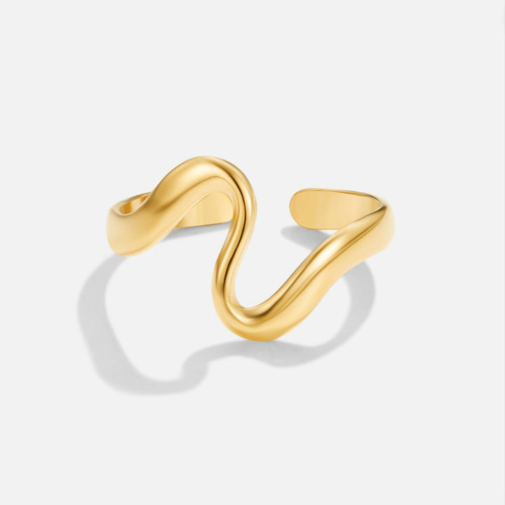 Luna™ | Bague Onda Dorata Élégante en Or avec Pierres Précieuses