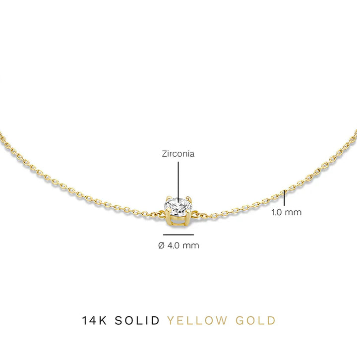 Bracelet en pierre Moissanite Cléa | Or