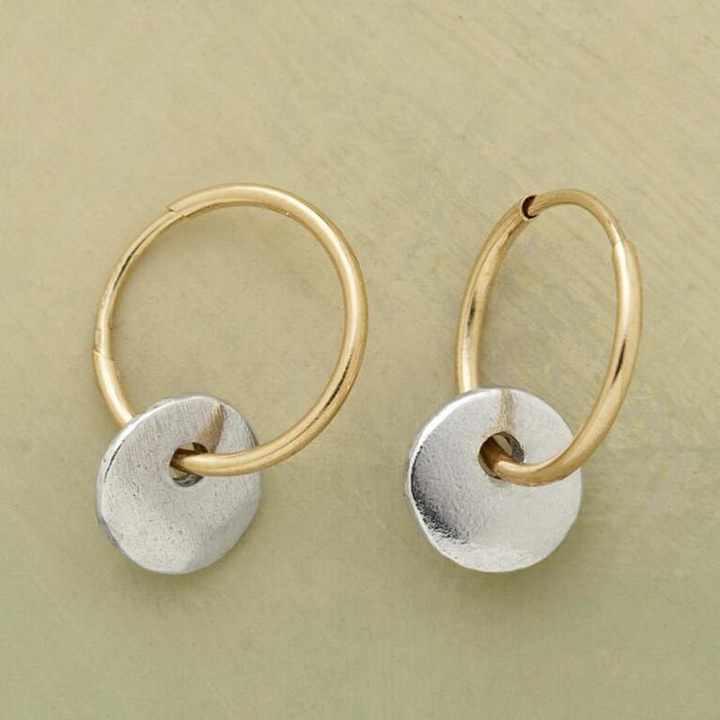 Luna™ | Boucles d'oreilles élégantes en plaqué or et argent