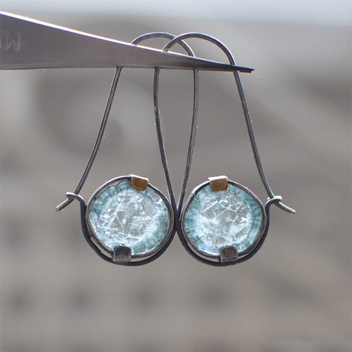 Aqua™ | Boucles d'oreilles Vintage en Cristal Océan