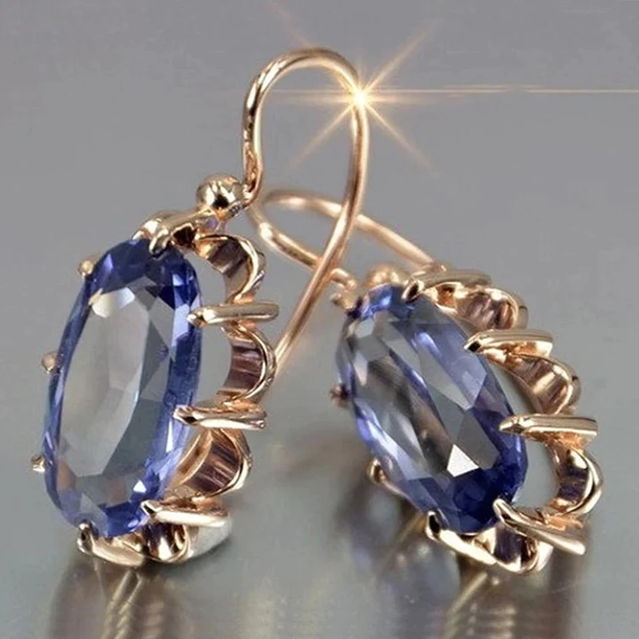 Luna™ | Boucles d'oreilles vintage en zircon bleu