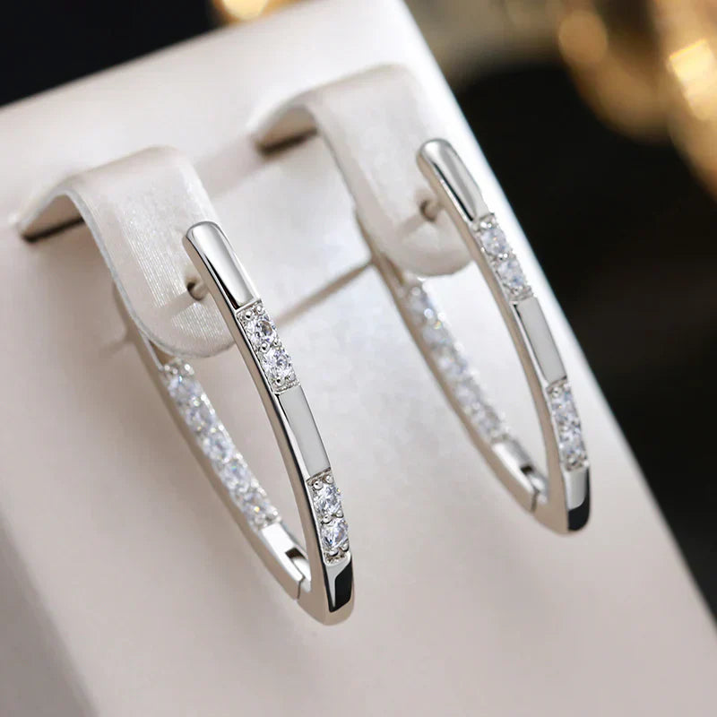 Boucles d'oreilles en zirconium doré