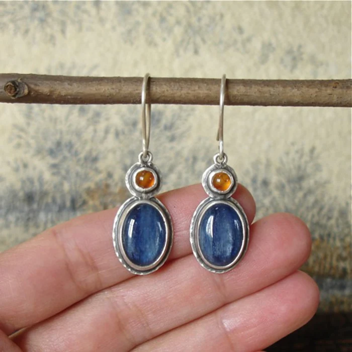 Celestia™ | Boucles d'oreilles vintage en cristal bleu
