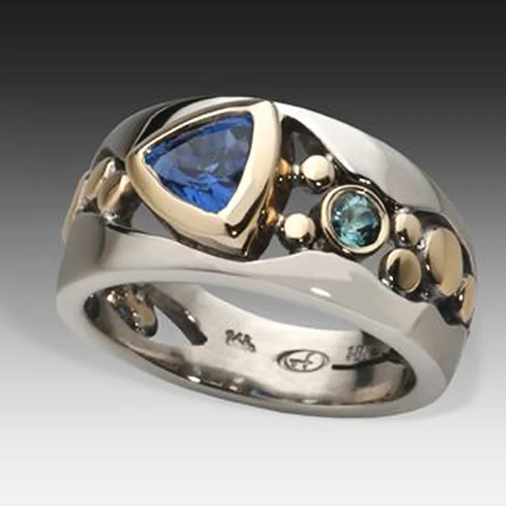 Luna™ | Bague Vintage en Cristal Bleu