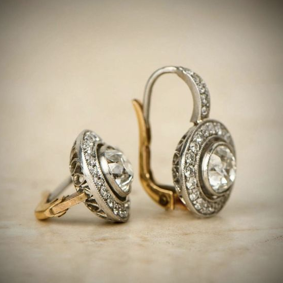 Luna™ | Boucles d'oreilles vintage ornées de zirconia en argent