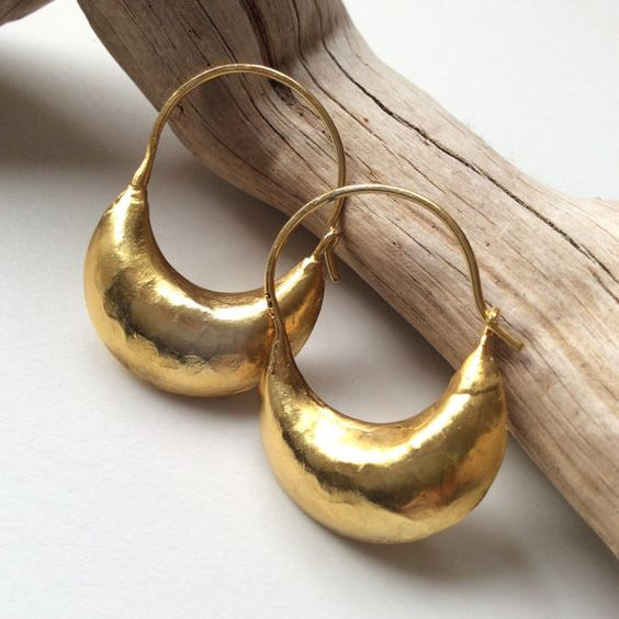 Boucles d'oreilles en Panier Or Vintage