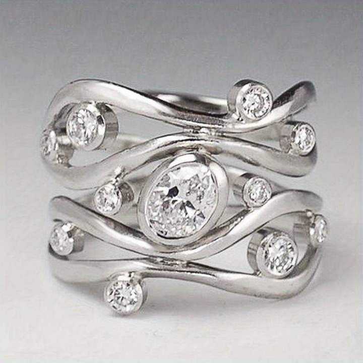 Livia™ | Bague Vintage Irregulière avec Zirconia