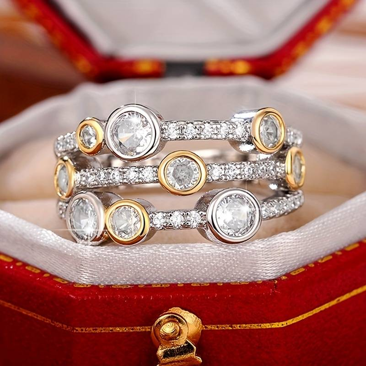 Luna™ | Bague Vintage Élégante en Doré et Argenté