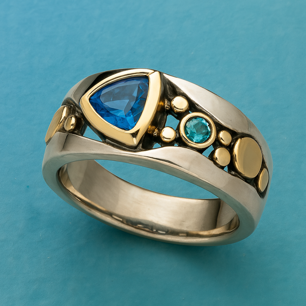 Luna™ | Bague Vintage en Cristal Bleu