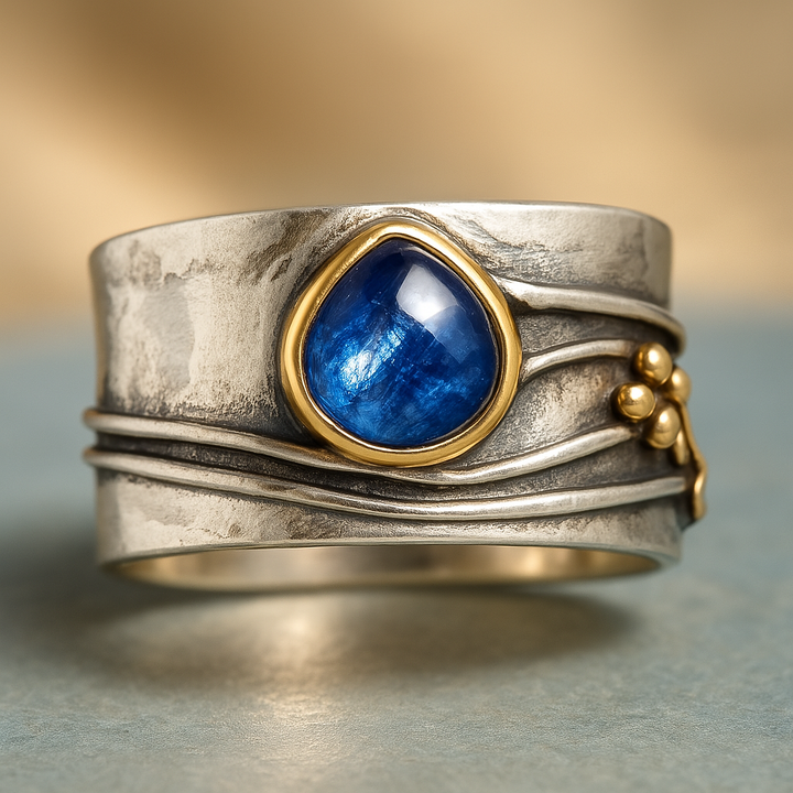 Liora™ | Bague de Méditation en Gemmes Bohémiennes