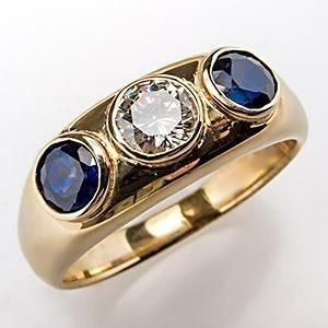 Luna™ | Bague Vintage en Or avec Zirconia Bleue Incrustée