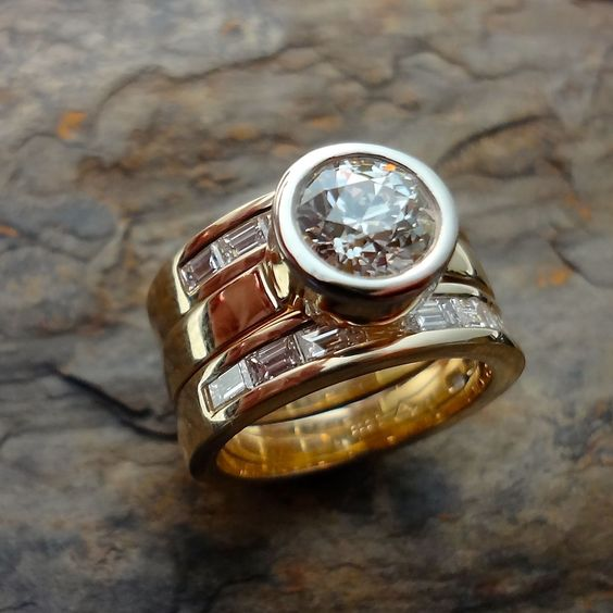 Luna™ | Bague Vintage Superposée en Verre