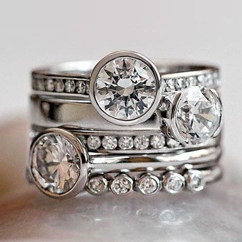 Luna™ | Bague Vintage Superposée avec Cristal Éclatant
