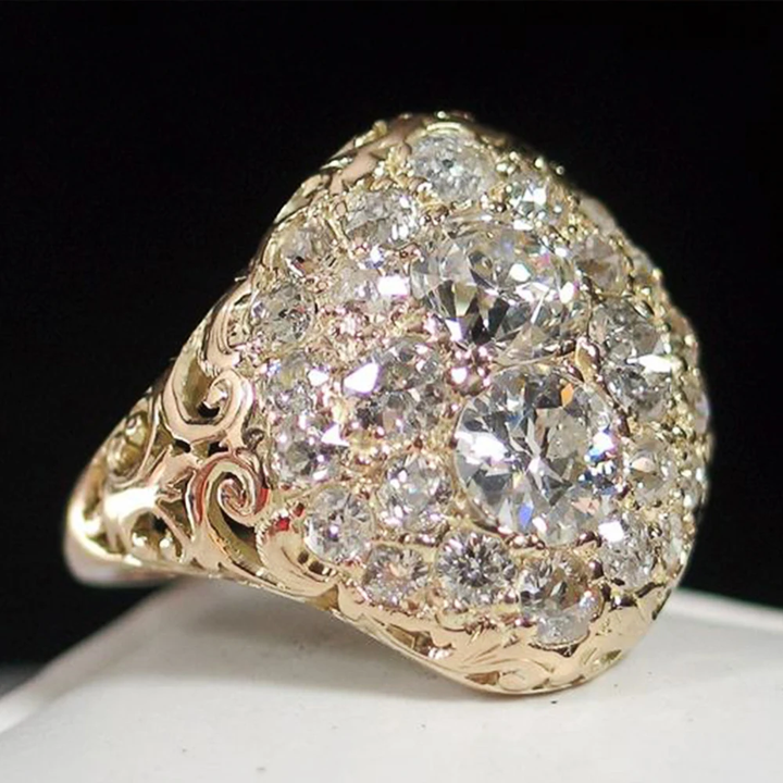 Luna™ | Bague Ronde Vintage Éclatante