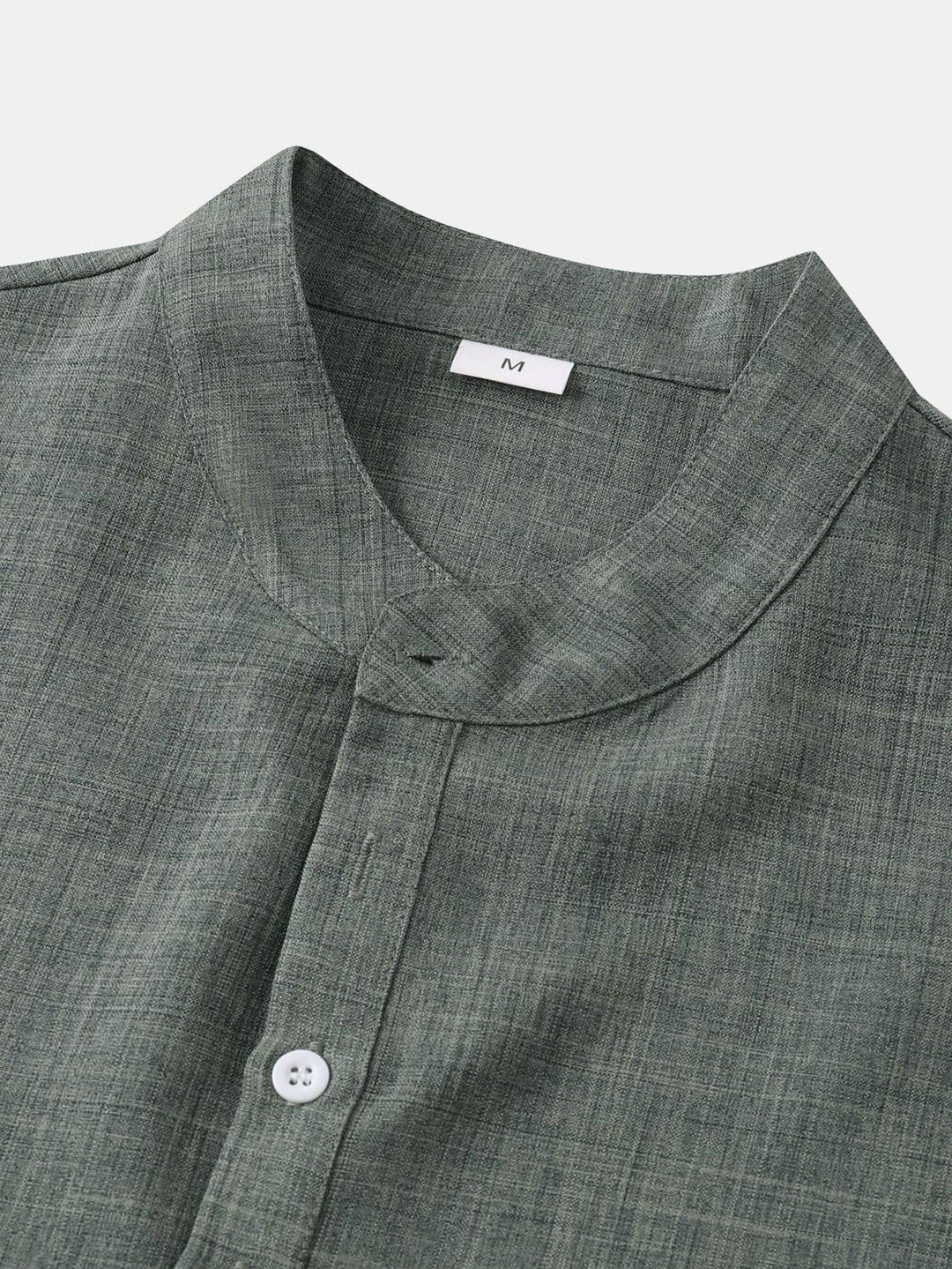 Chemise Henley à manches courtes en lin