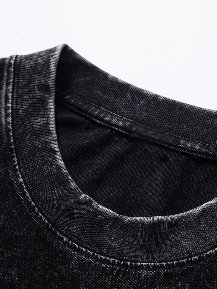 T-shirt surdimensionné de base en détresse lavée
