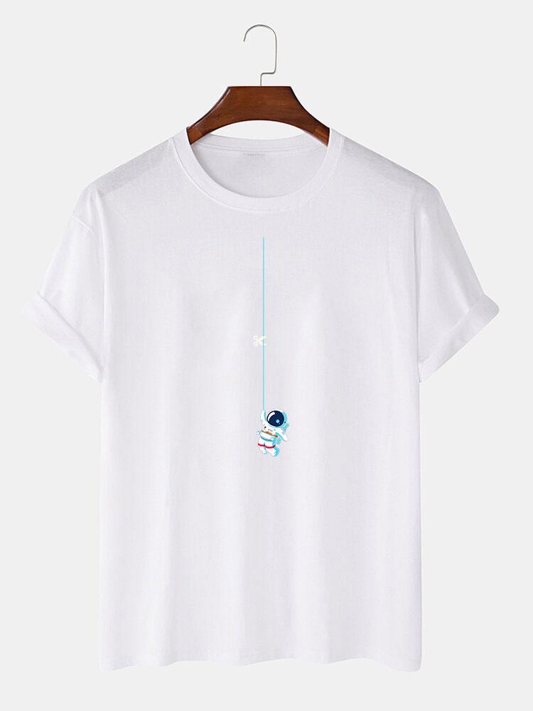 Astronaute sur un t-shirt imprimé de cordes