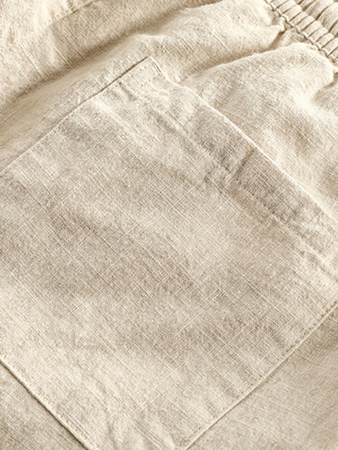 Pantalon recadré en coton en coton en linge