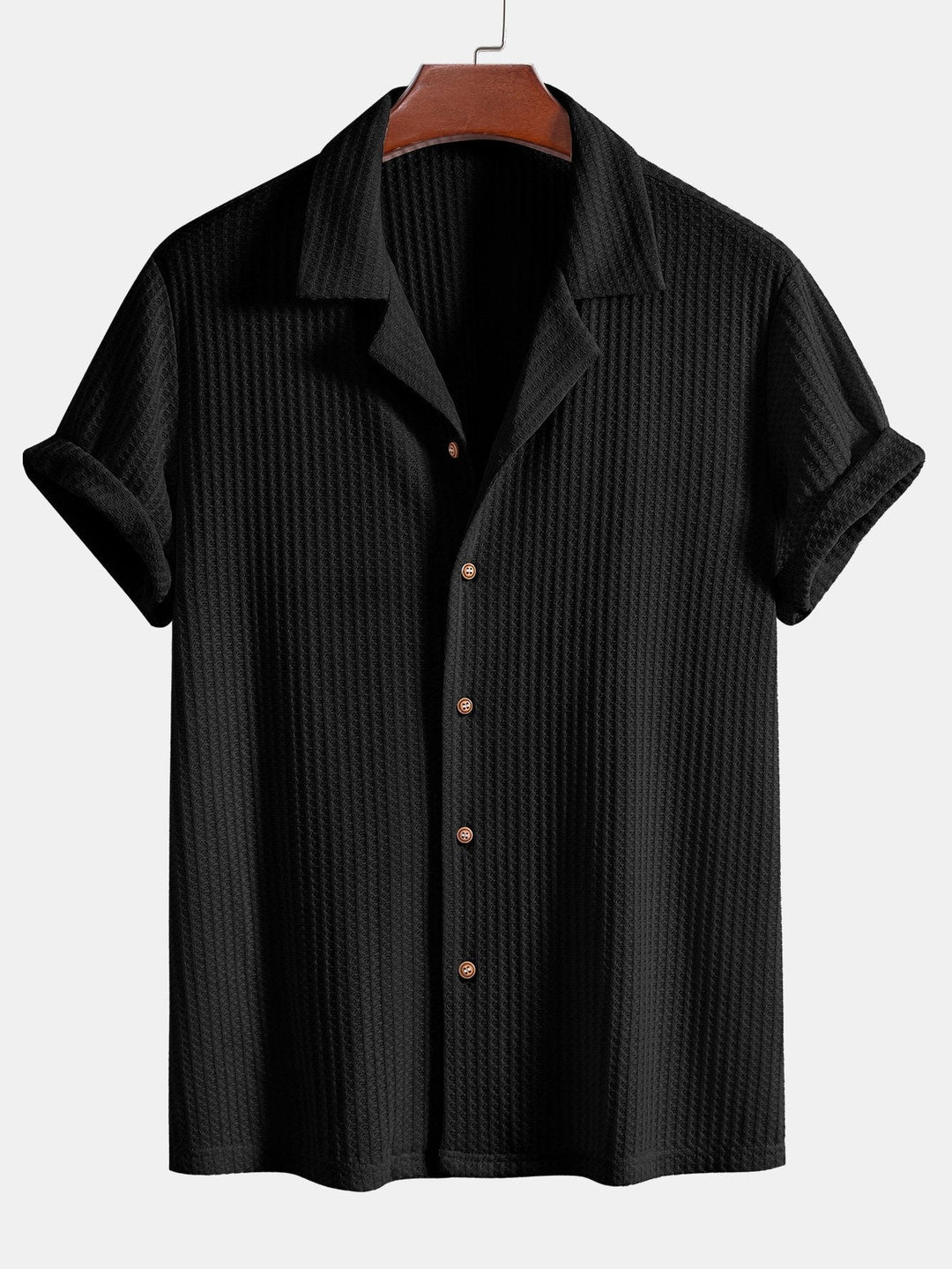 Chemise cubaine à manche courte à manches courtes et pantalon en lin à jambe droite