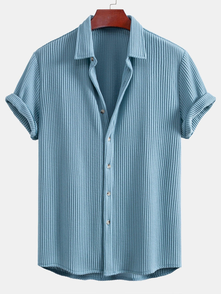 Chemise boutonnée à la gaufre