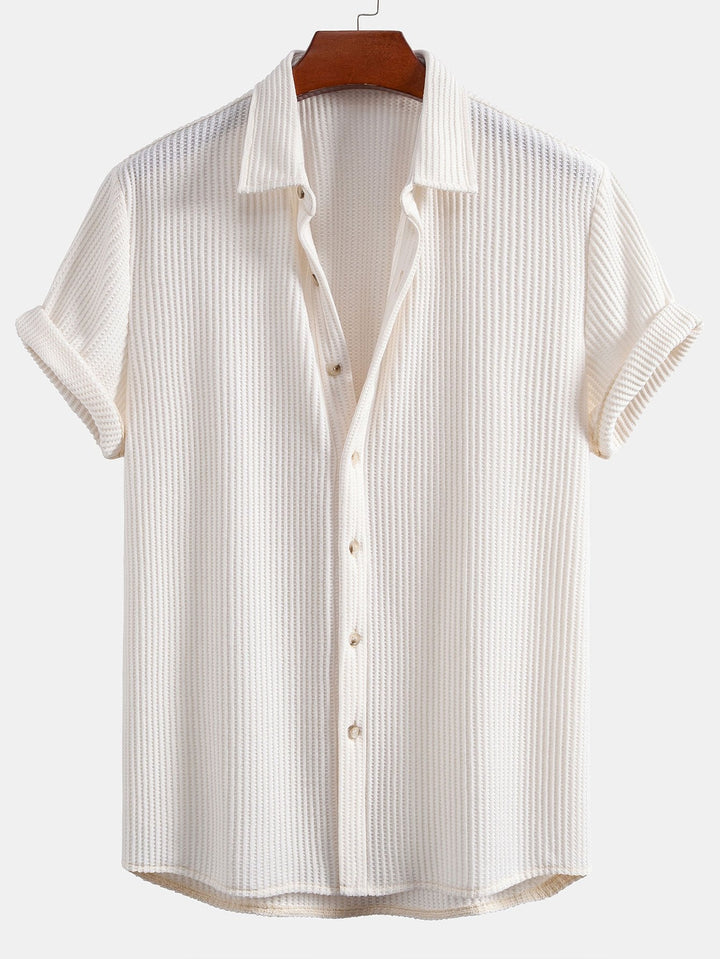 Chemise boutonnée à la gaufre