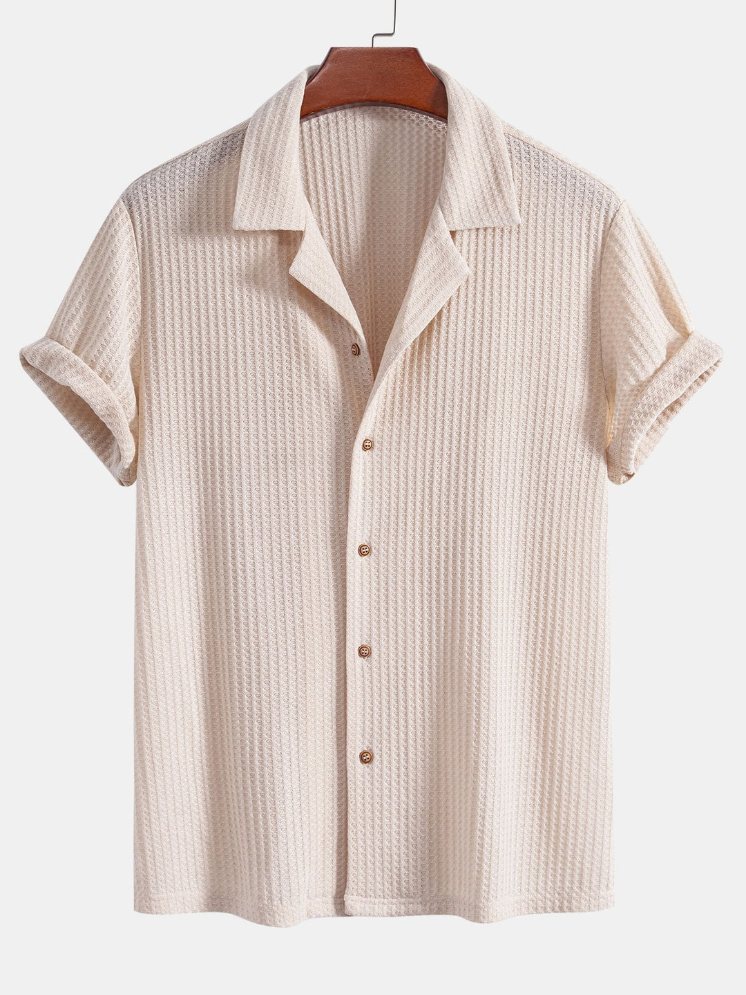 Chemise cubaine à manche courte à manches courtes et pantalon en lin à jambe droite