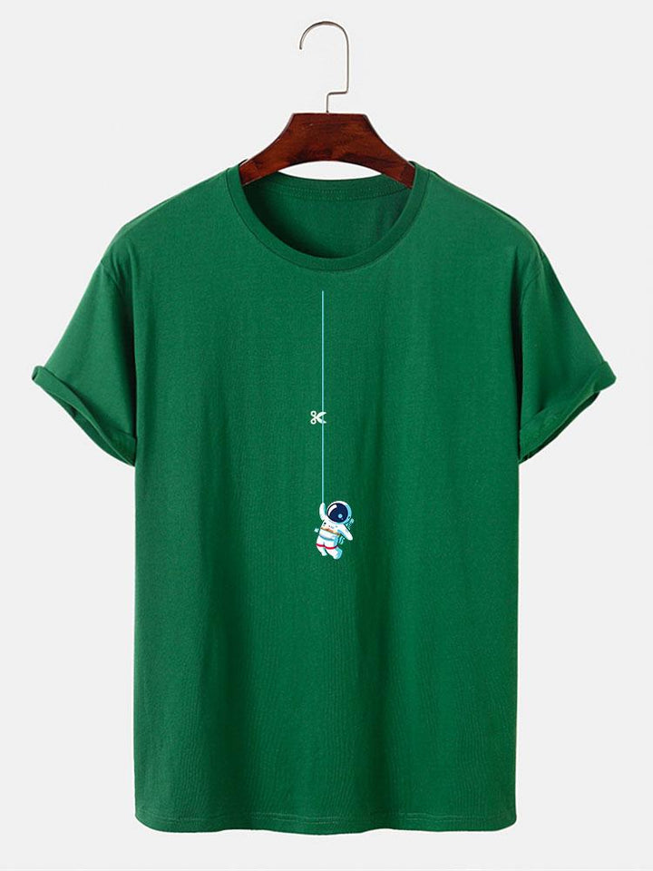 Astronaute sur un t-shirt imprimé de cordes