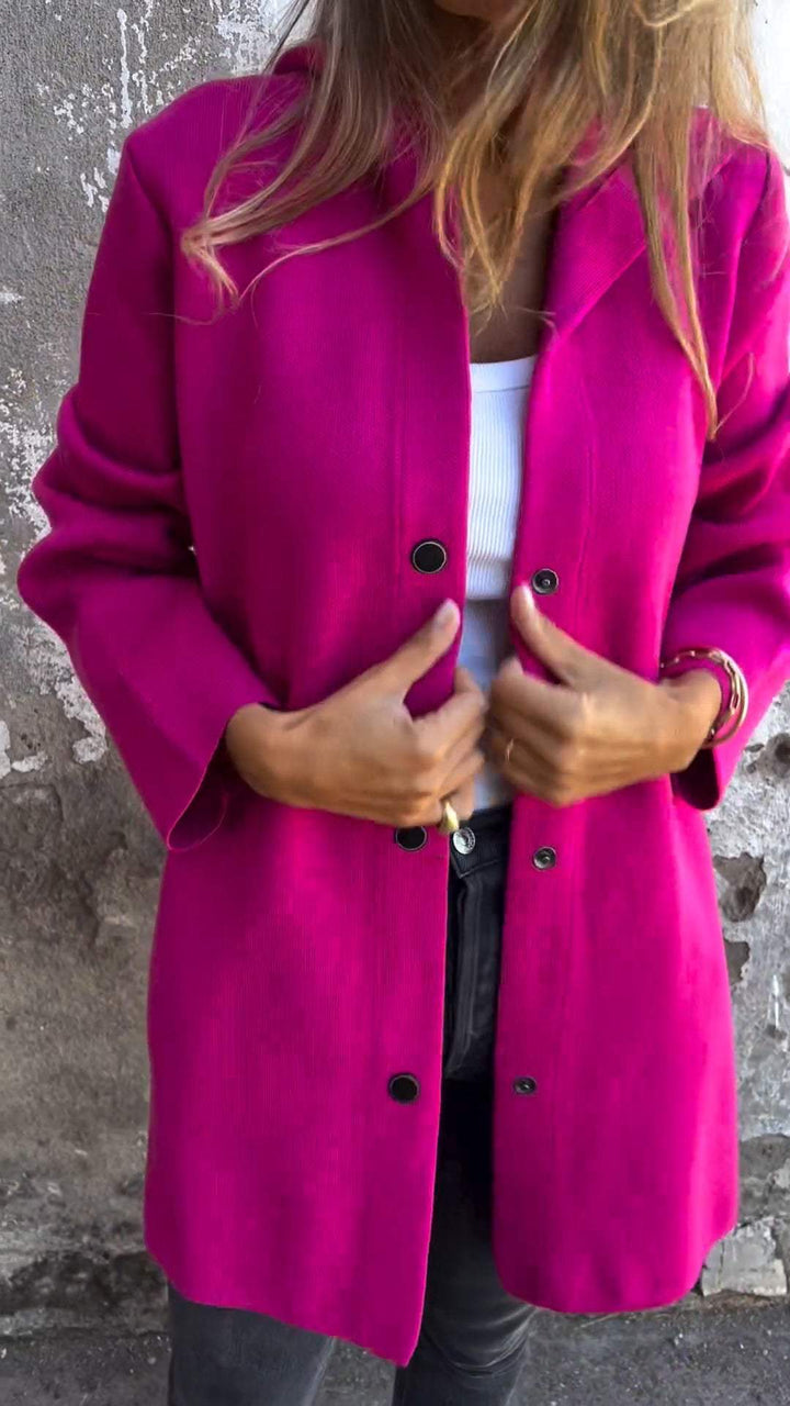 Ella | Veste à capuche décontractée à simple boutonnage