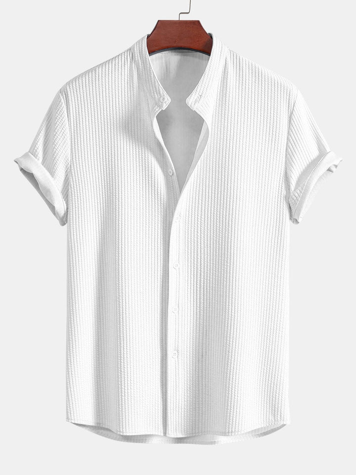 Chemise et short à collier à côte musculaire et short