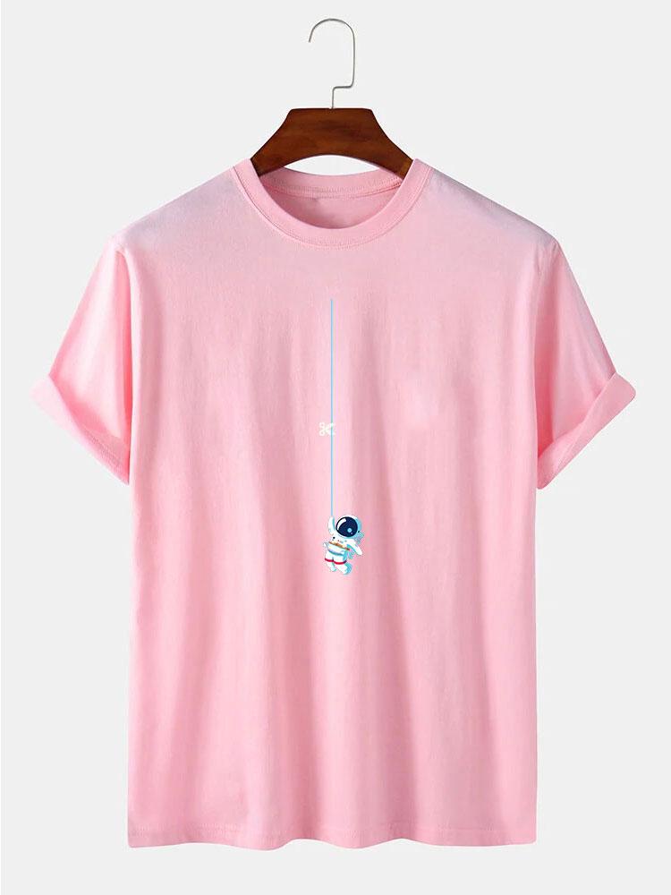 Astronaute sur un t-shirt imprimé de cordes