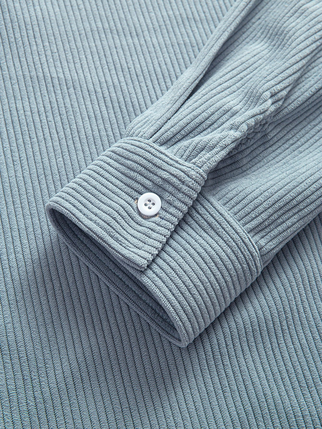 Chemise patchwork en velours côtelé et pantalon droit en velours côtelé