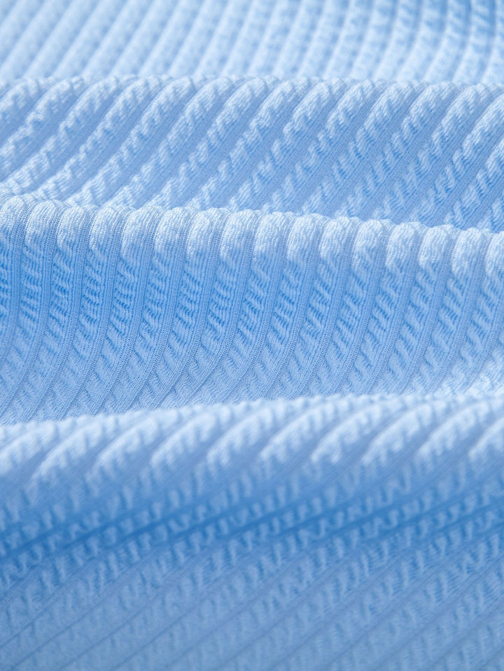 Chemise boutonnée à côte musculaire