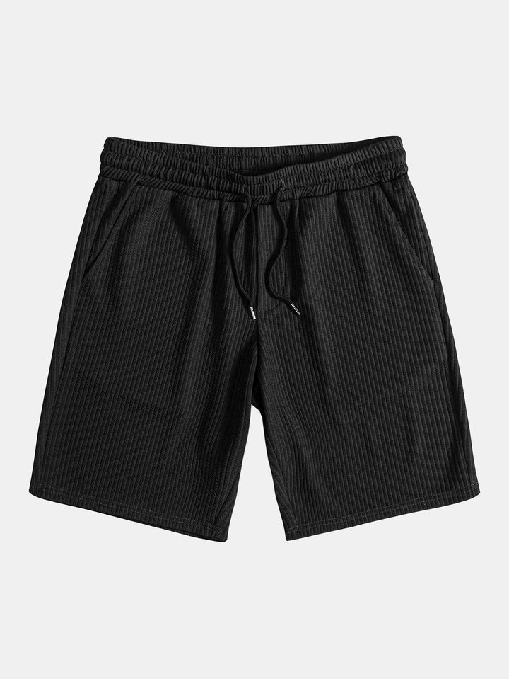 Chemise et short à collier à côte musculaire et short