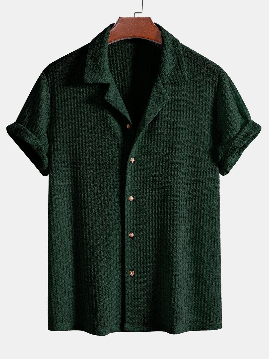Chemise cubaine à manche courte à manches courtes et pantalon en lin à jambe droite