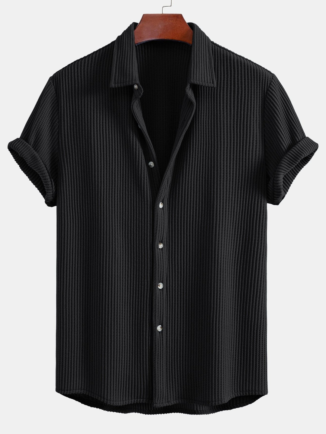 Chemise boutonnée à la gaufre