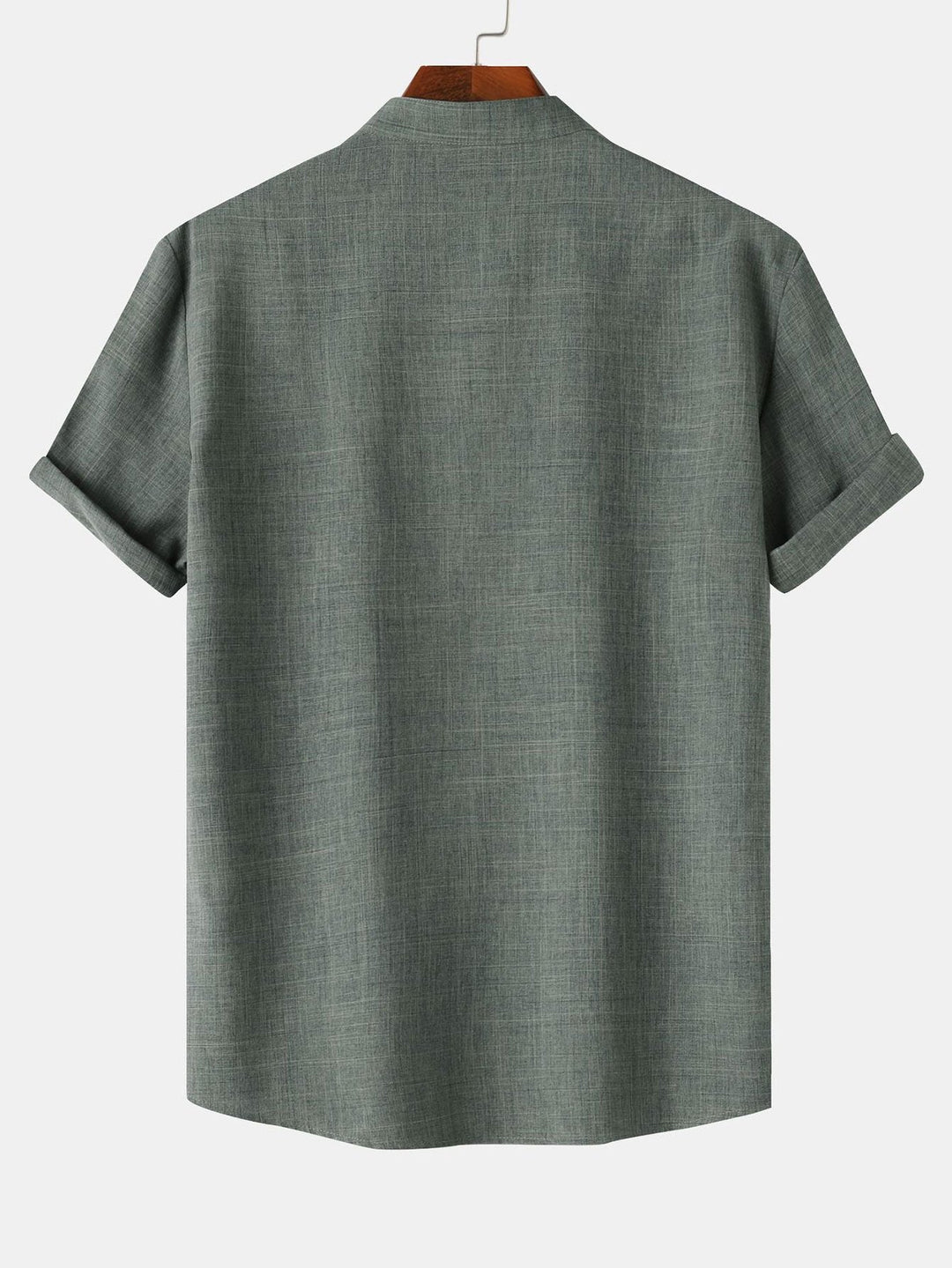 Chemise Henley à manches courtes en lin