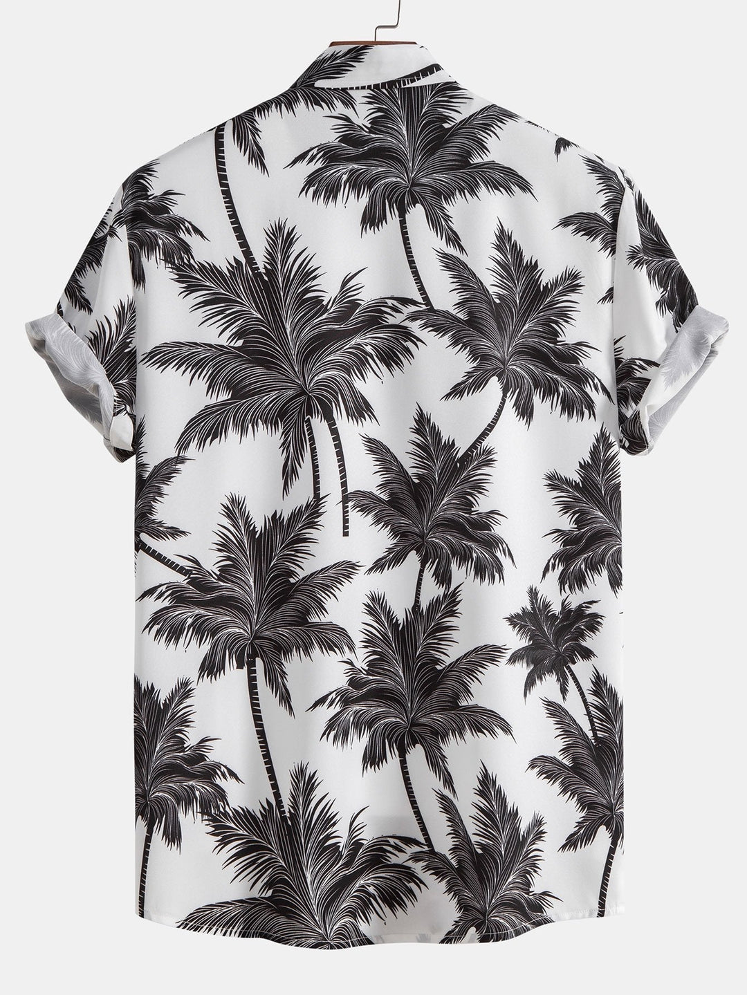 Chemise à boutons imprimée palmiers & short de bain