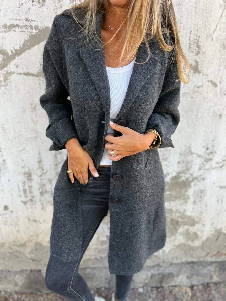 Teni™ | Manteau Long Casual Élégant avec Poches Pratiques