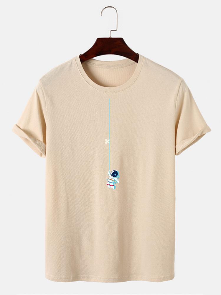 Astronaute sur un t-shirt imprimé de cordes